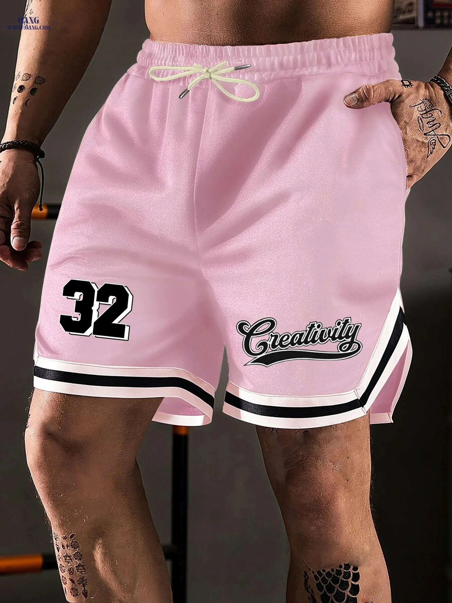 Men's Drawstring Pants - Comfy Casual Print Shorts for Summer   OAXG 