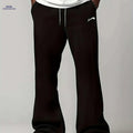 Men's Elastic Drawstring Knit Trousers - All-Season Casual Comfort   OAXG Black / S