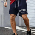 Men's Fashion Casual Printed Shorts - Drawstring Summer Style   OAXG Navy Blue / FR S