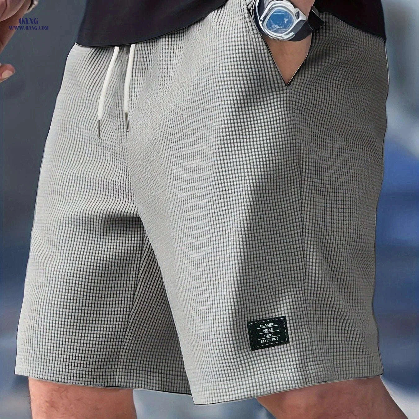 Men's Fashion Corduroy Shorts - Casual Beach Style with Stretch Fabric   OAXG Peach / FR S