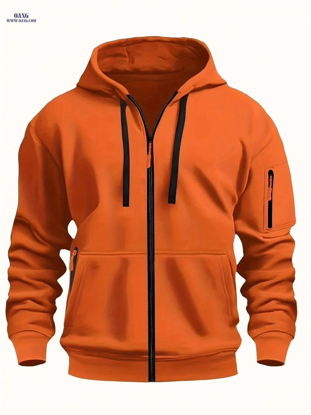 Men's Fashion Hoodie with Arm Pockets - Casual Winter Sweatshirt   OAXG 