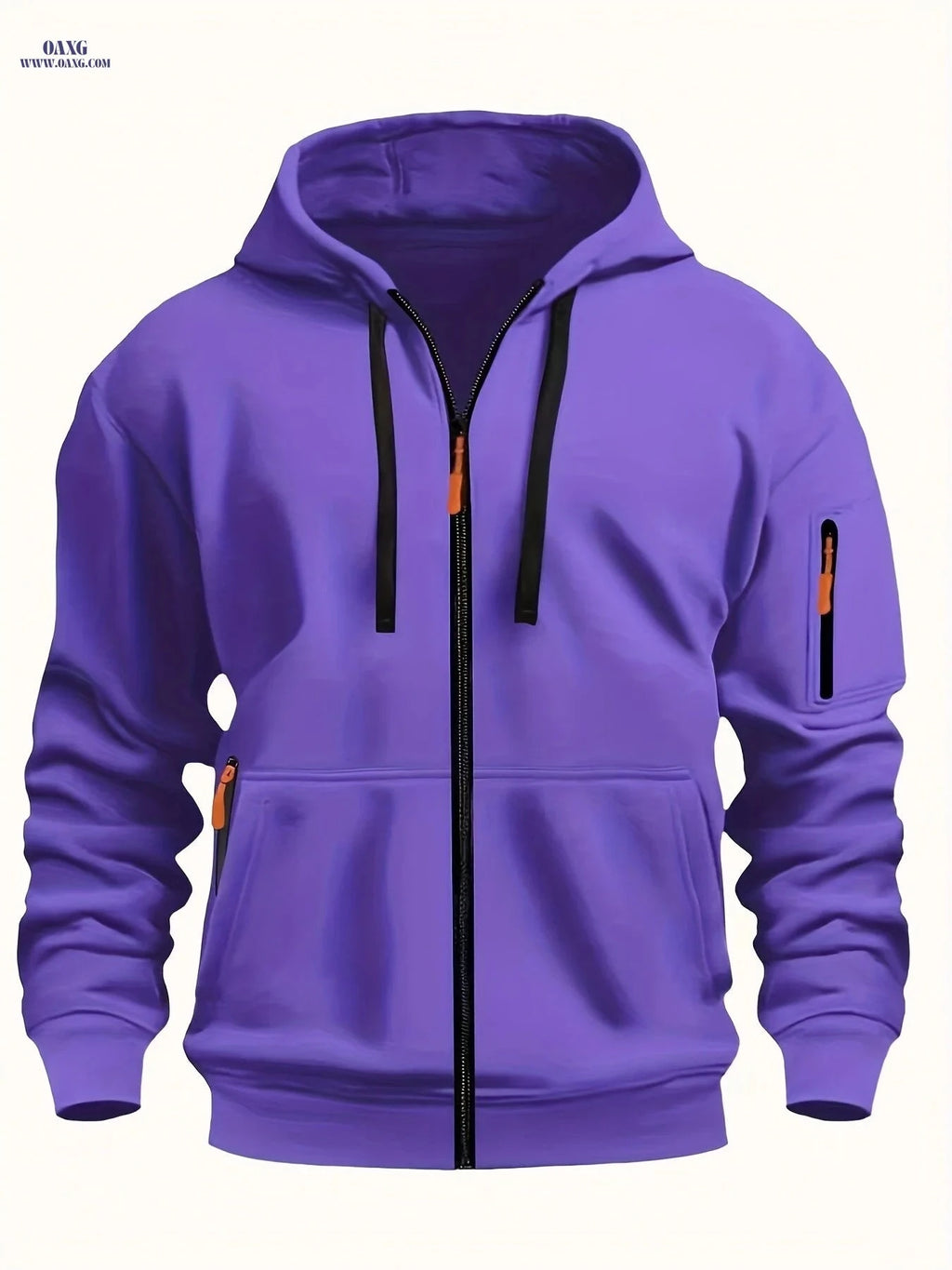 Men's Fashion Hoodie with Arm Pockets - Casual Winter Sweatshirt   OAXG 