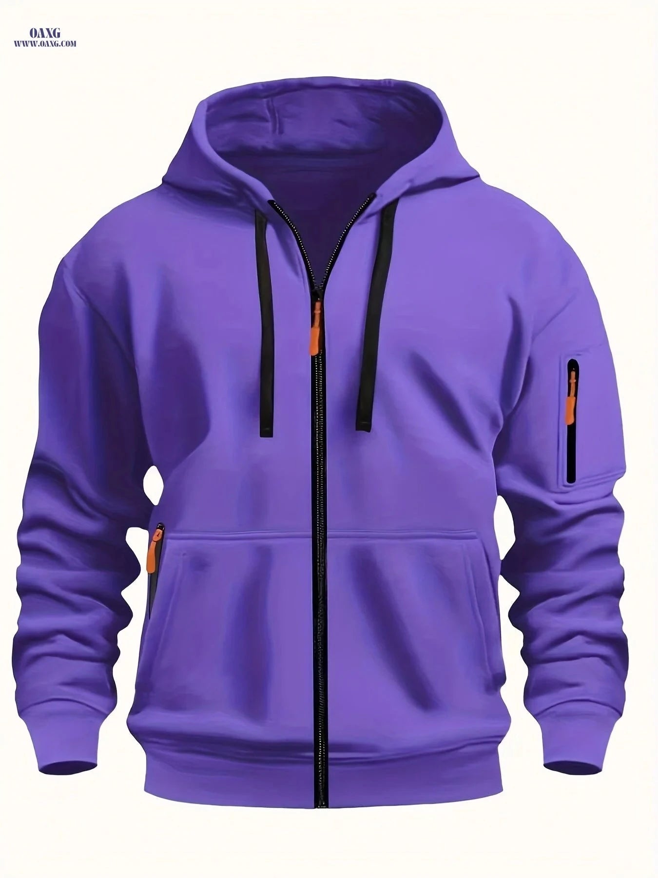 Men's Fashion Hoodie with Arm Pockets - Casual Winter Sweatshirt   OAXG 