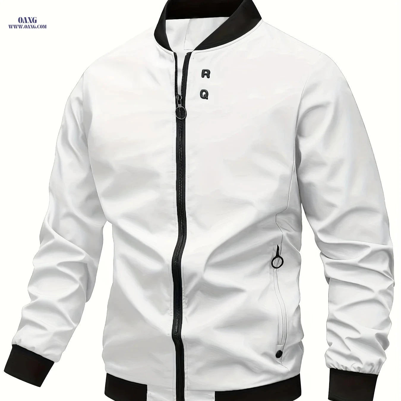 Men's Fashion Jacket with Invisible Zipper - Solid Color Style   OAXG 