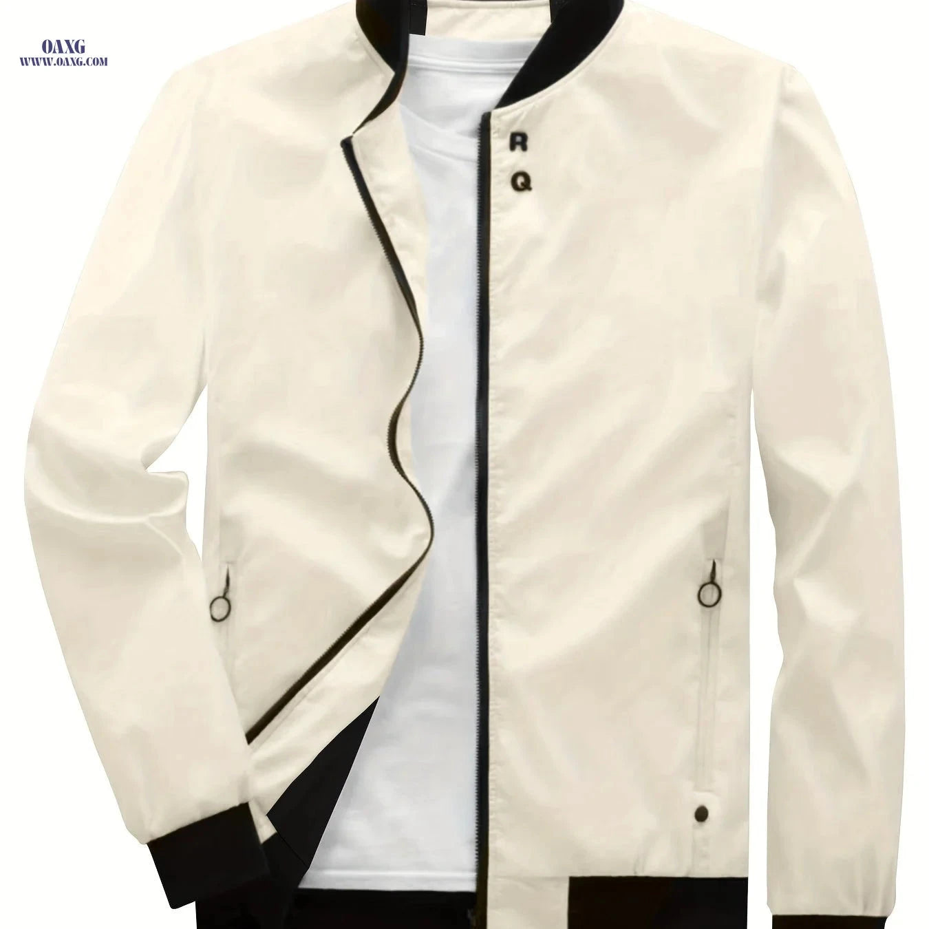 Men's Fashion Jacket with Invisible Zipper - Solid Color Style   OAXG 