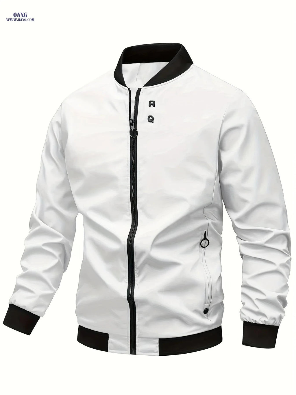 Men's Fashion Jacket with Invisible Zipper - Solid Color Style   OAXG 