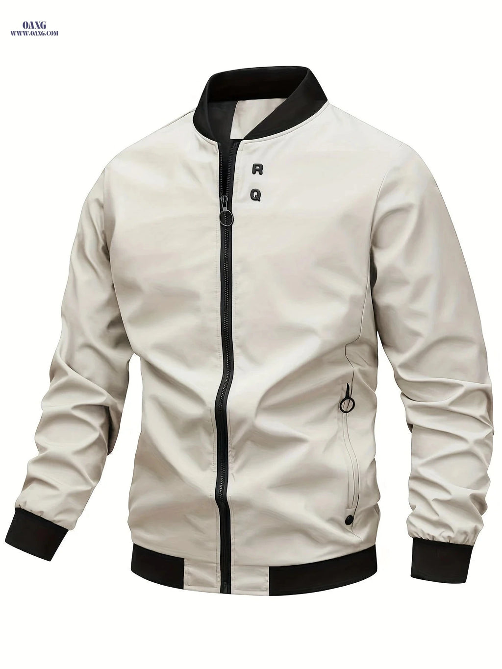 Men's Fashion Jacket with Invisible Zipper - Solid Color Style   OAXG 