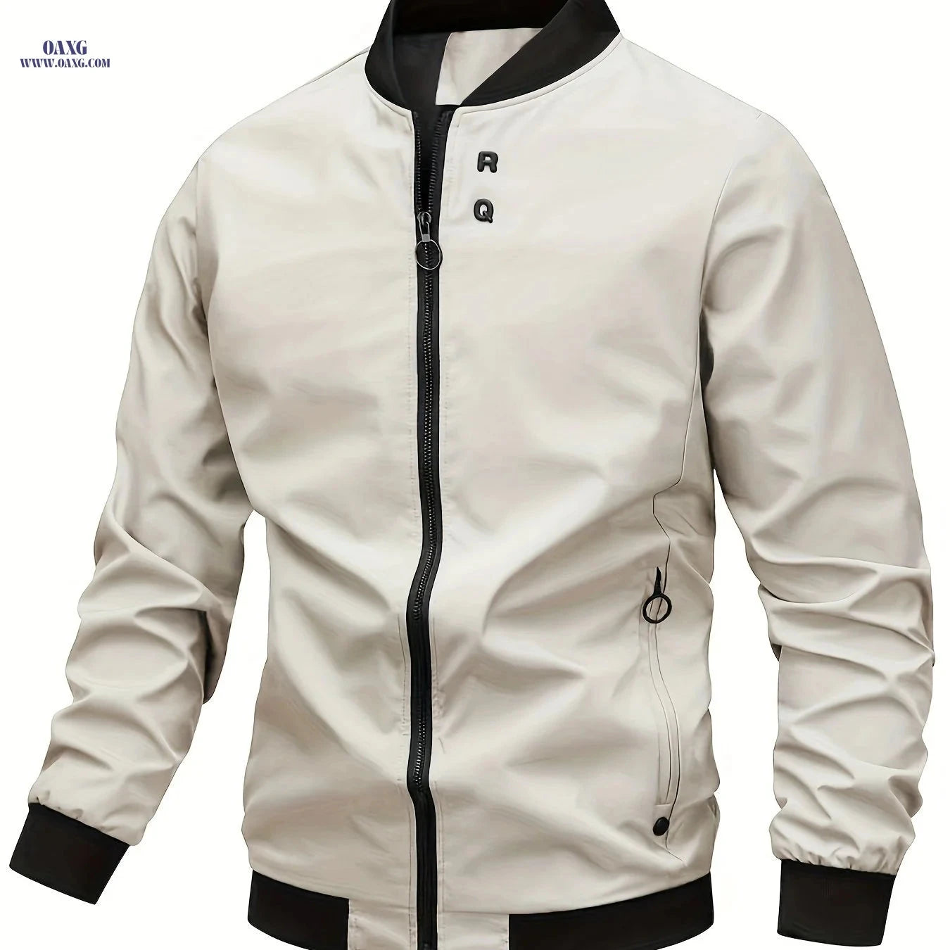 Men's Fashion Jacket with Invisible Zipper - Solid Color Style   OAXG Army Green / FR M