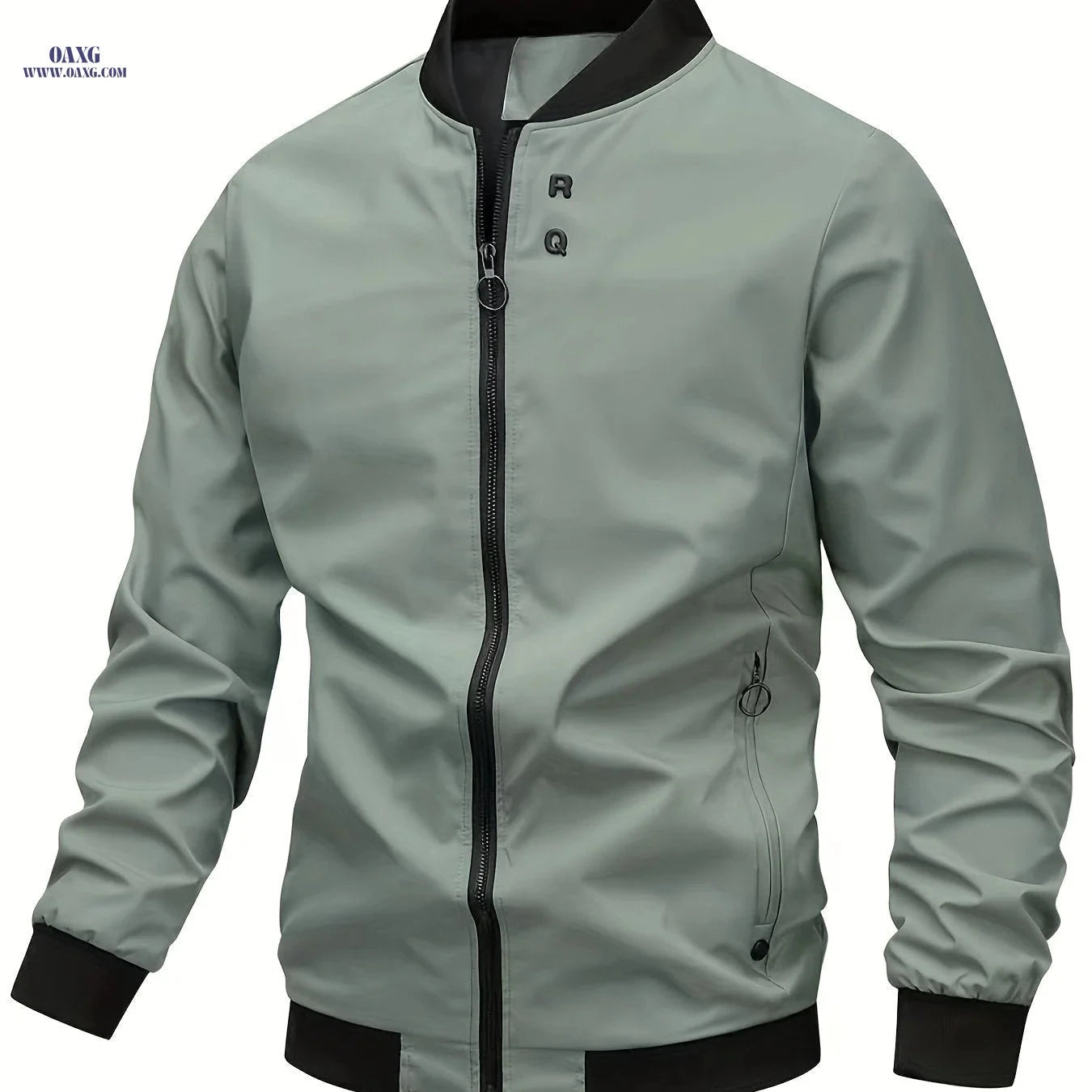 Men's Fashion Jacket with Invisible Zipper - Solid Color Style   OAXG 