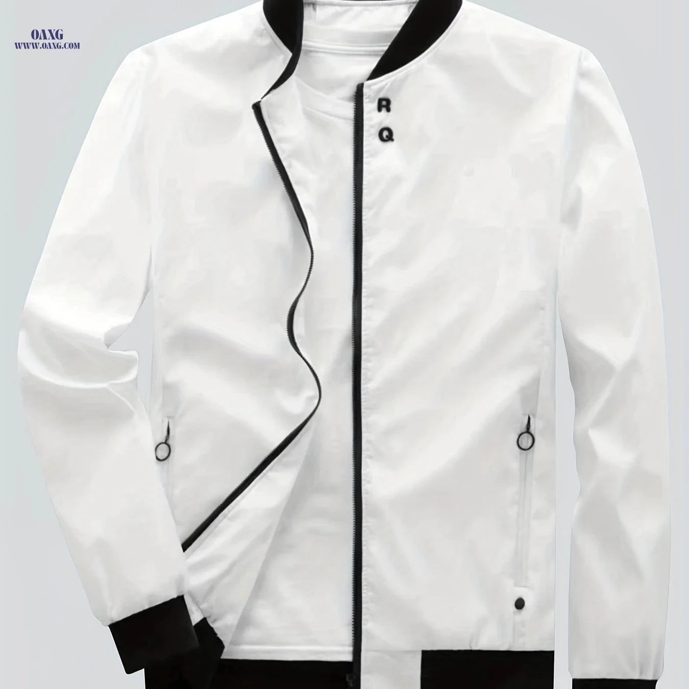Men's Fashion Jacket with Invisible Zipper - Solid Color Style   OAXG 