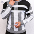 Men's Fashion Jacquard Pullover Sweater - Casual Crew Neck Design   OAXG 