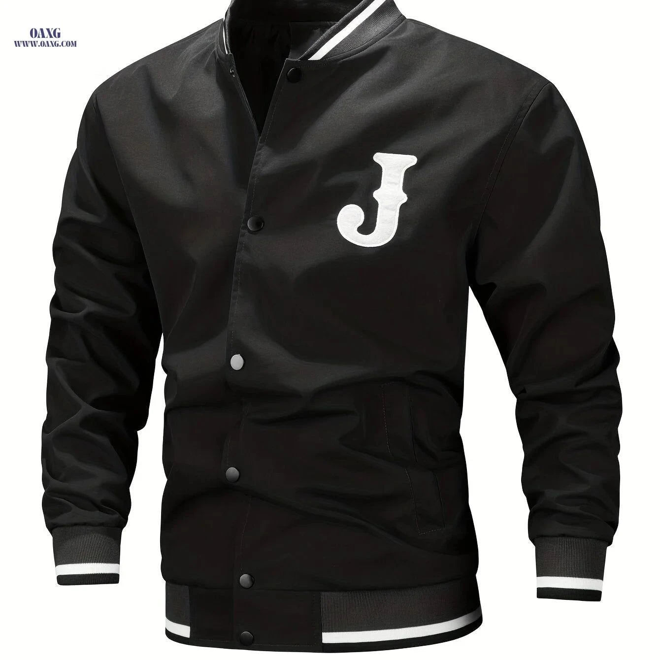 Men's Fashion Letter Baseball Jacket - Casual Polyester Style   OAXG Rust / FR S
