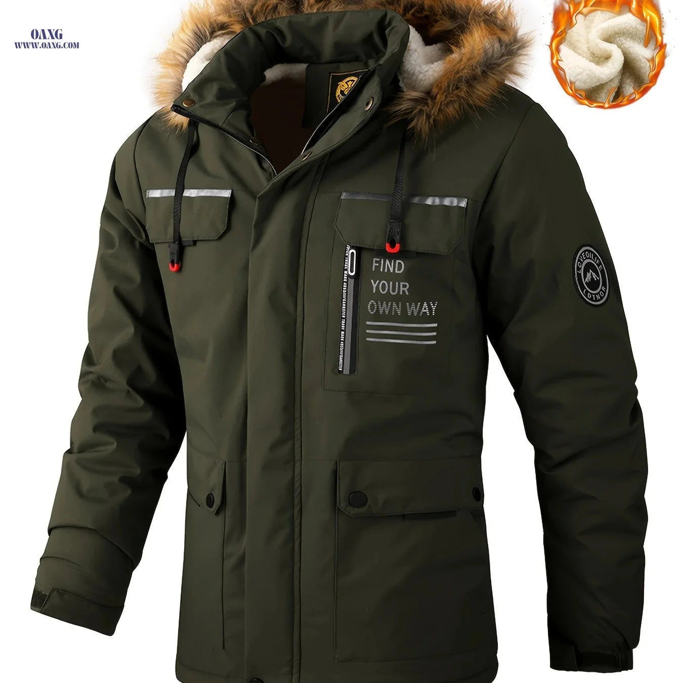 Men's Fashion Windbreaker Jacket - Casual Zipper Sports Outerwear   OAXG 
