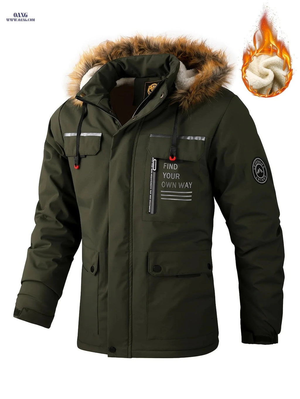 Men's Fashion Windbreaker Jacket - Casual Zipper Sports Outerwear   OAXG 