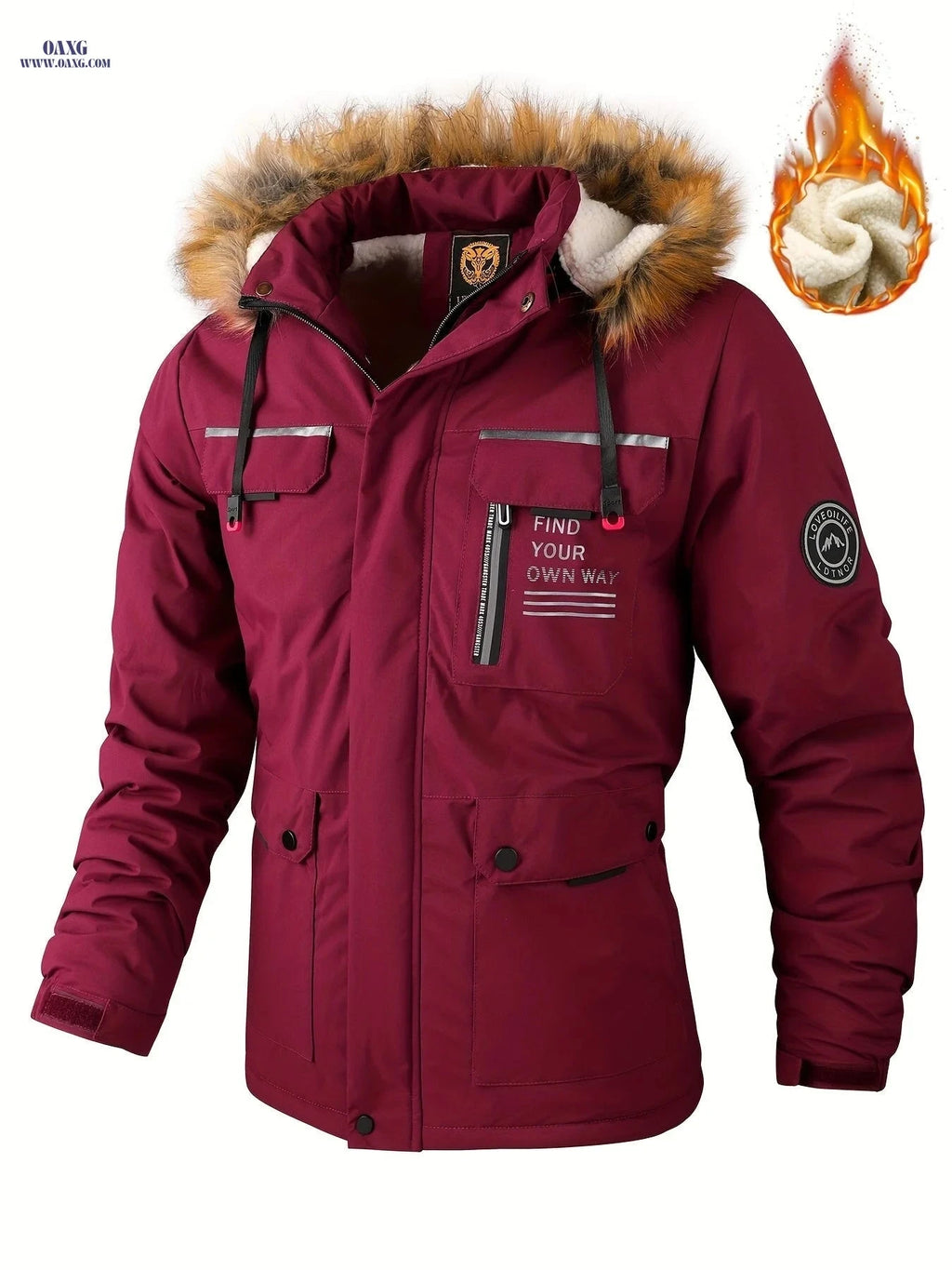 Men's Fashion Windbreaker Jacket - Casual Zipper Sports Outerwear   OAXG 