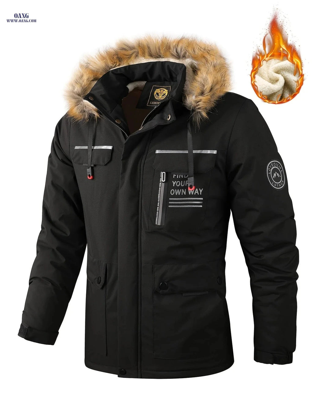 Men's Fashion Windbreaker Jacket - Casual Zipper Sports Outerwear   OAXG Ivory White / FR XS