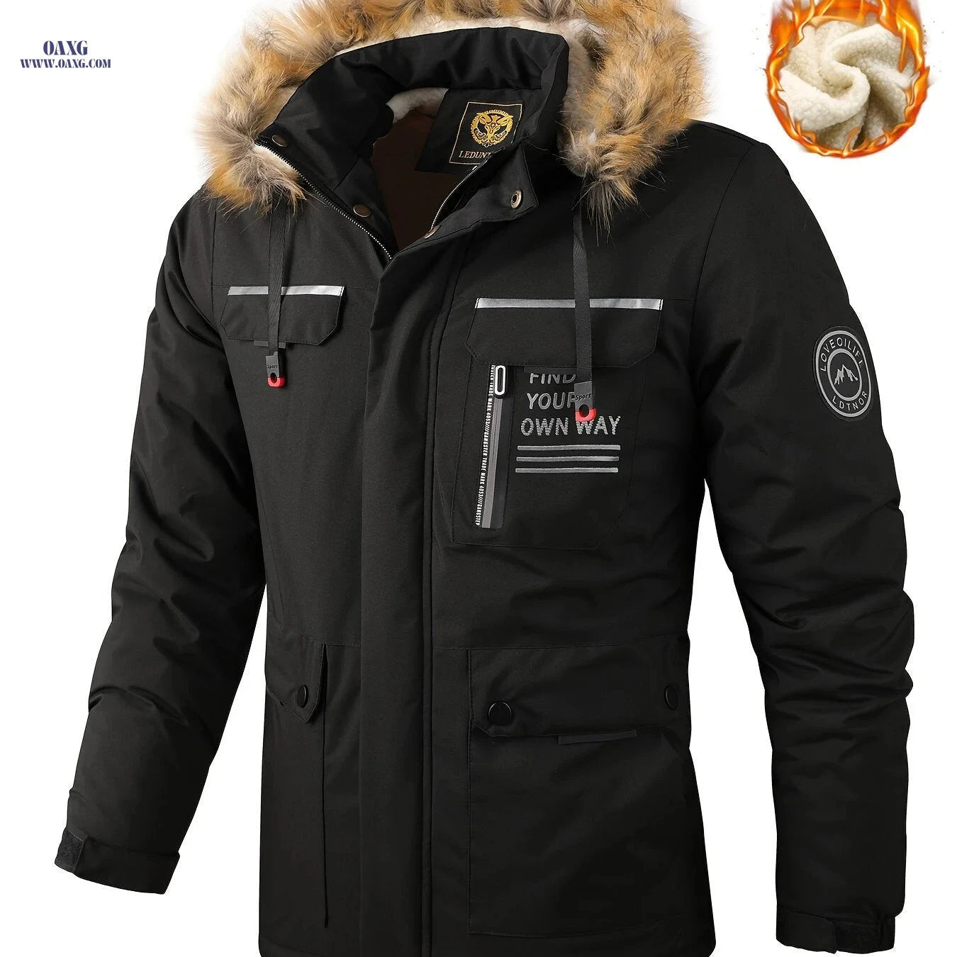 Men's Fashion Windbreaker Jacket - Casual Zipper Sports Outerwear   OAXG 