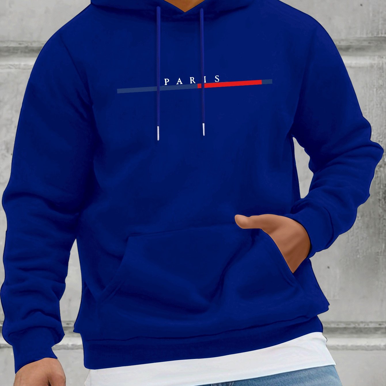 Men’s Fleece Hoodie with Kangaroo Pocket - Casual Spring & Autumn Style   OAXG 