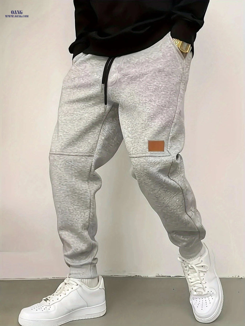 Men's Fleece Jogger Pants - Warm Athletic Sweatpants with Pockets   OAXG 