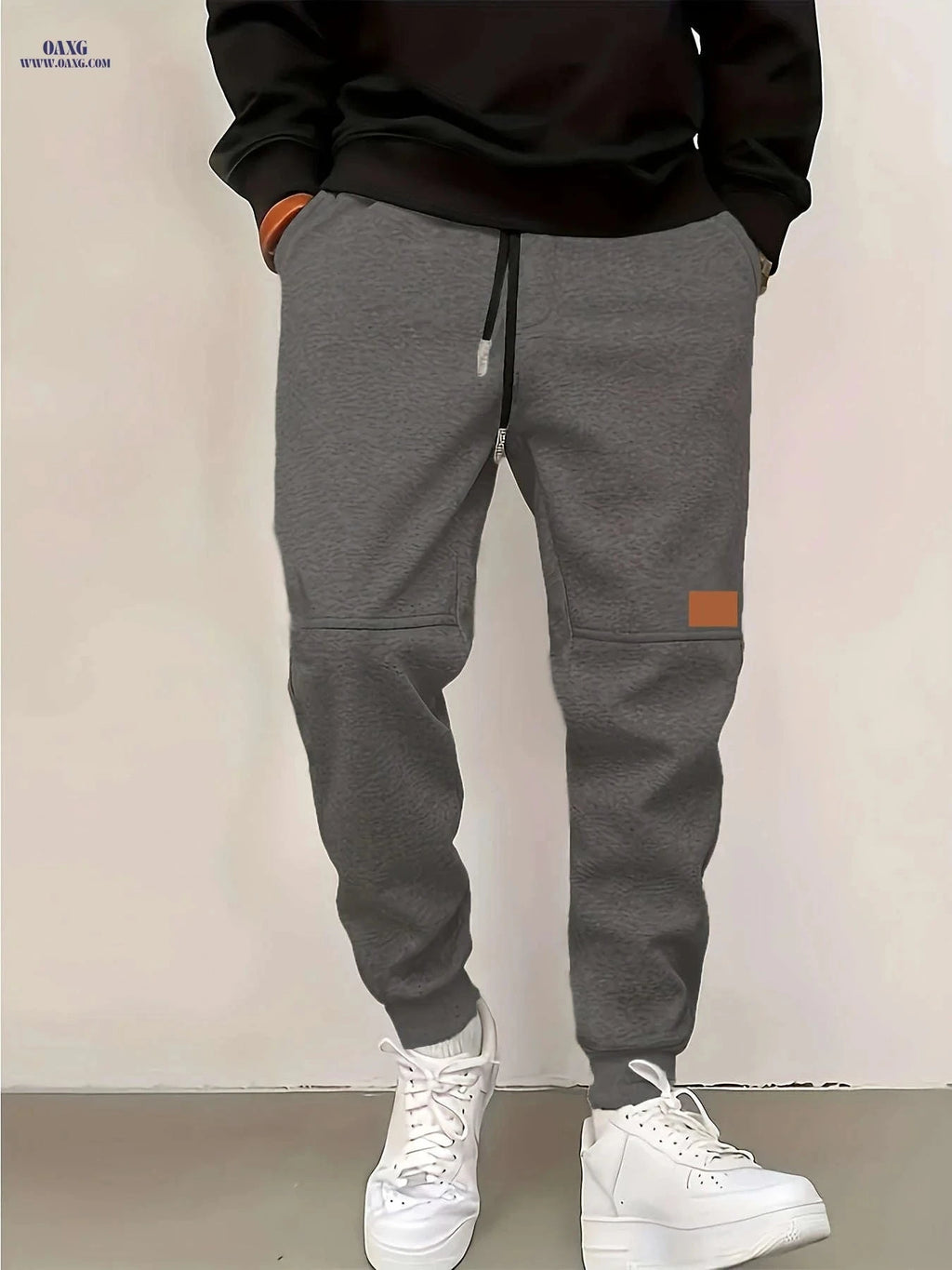 Men's Fleece Jogger Pants - Warm Athletic Sweatpants with Pockets   OAXG 