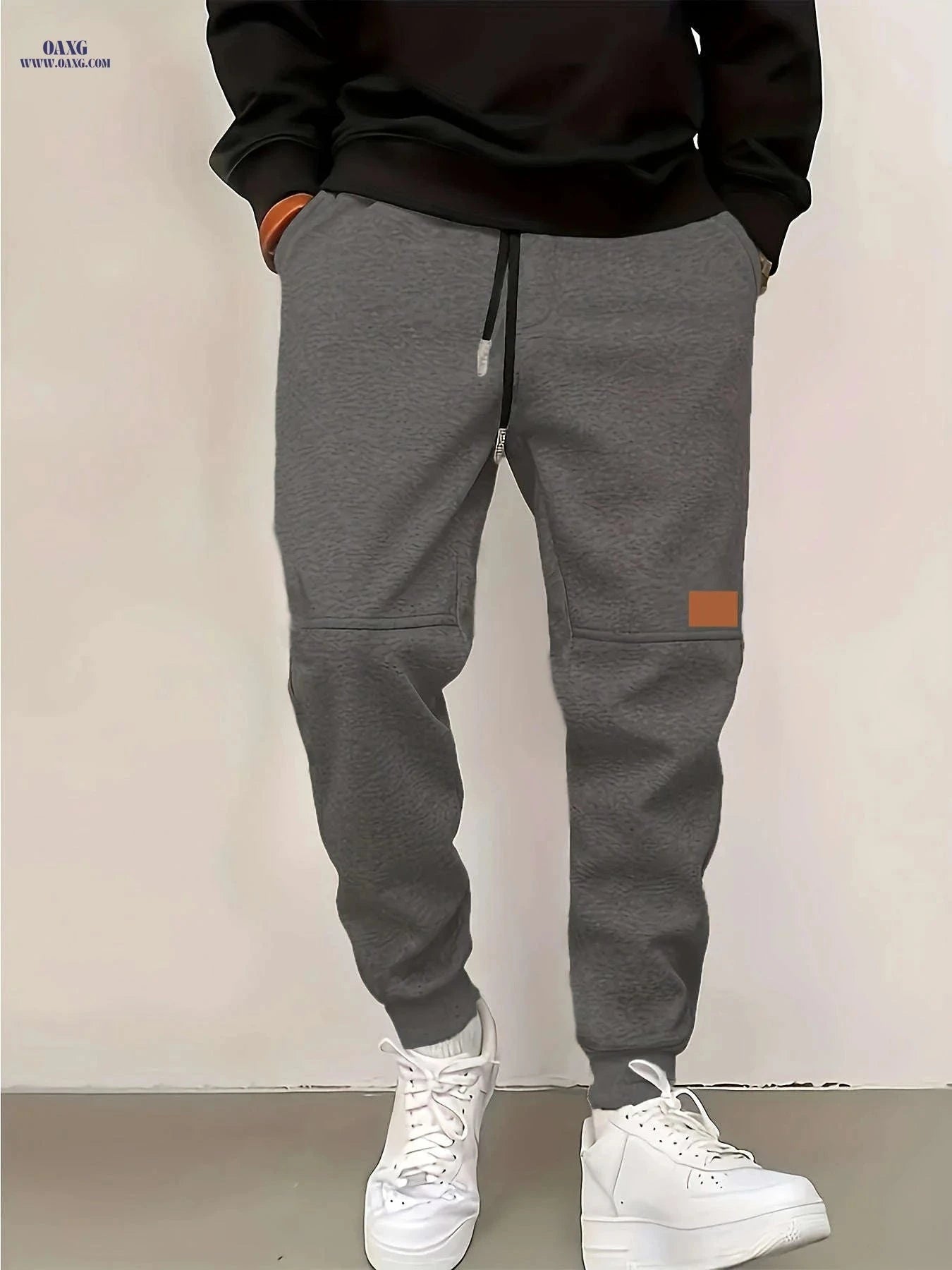 Men's Fleece Jogger Pants - Warm Athletic Sweatpants with Pockets   OAXG 