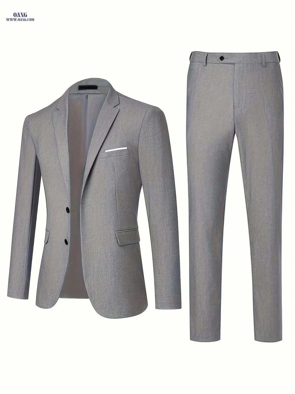 Men's Formal Suit Two-Piece Set - Slim Fit Jacket & Trousers   OAXG 