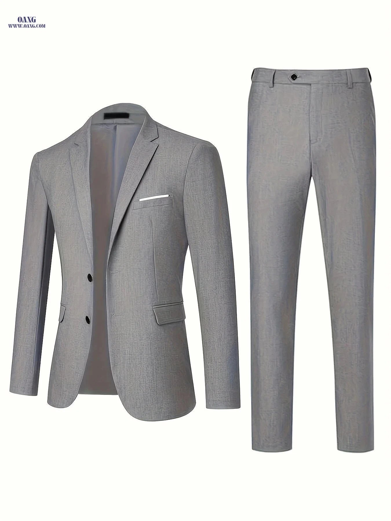 Men's Formal Suit Two-Piece Set - Slim Fit Jacket & Trousers   OAXG 