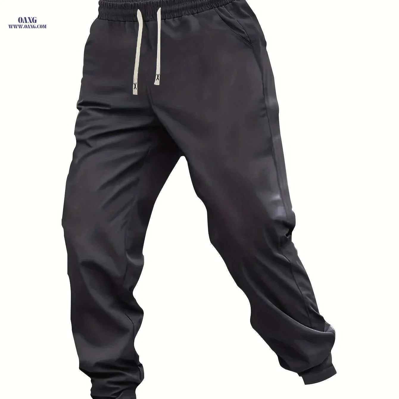 Men's Four-Season Drawstring Pants - Comfortable Sports Style   OAXG Red / S