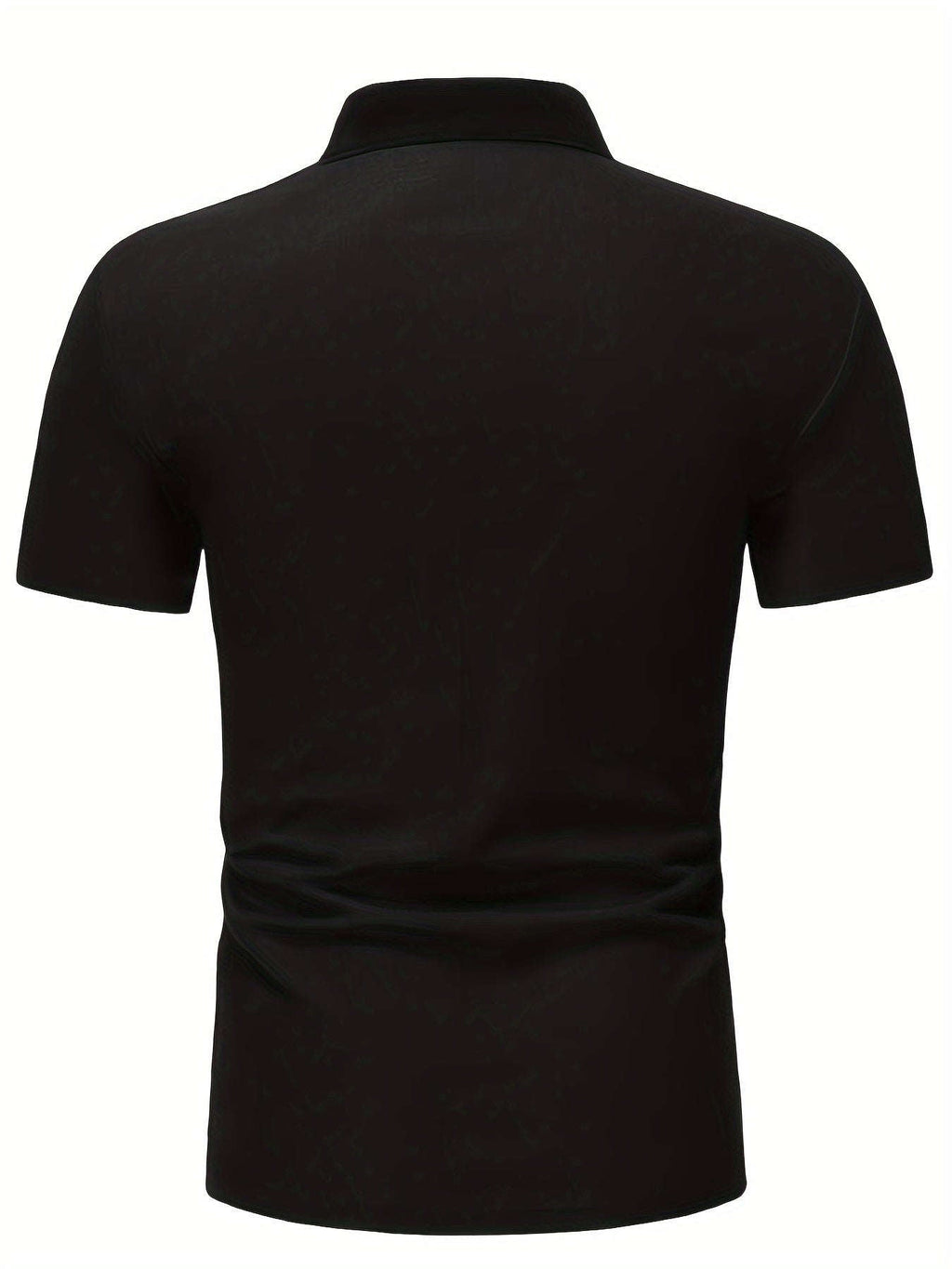 Men's Geometric Color Block Shirt - Breathable & Stylish for Summer   OAXG Black / FR S