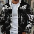 Men's Gothic Skull Hoodie - Long Sleeve, Casual Fall Fashion   OAXG Multicolor / FR M