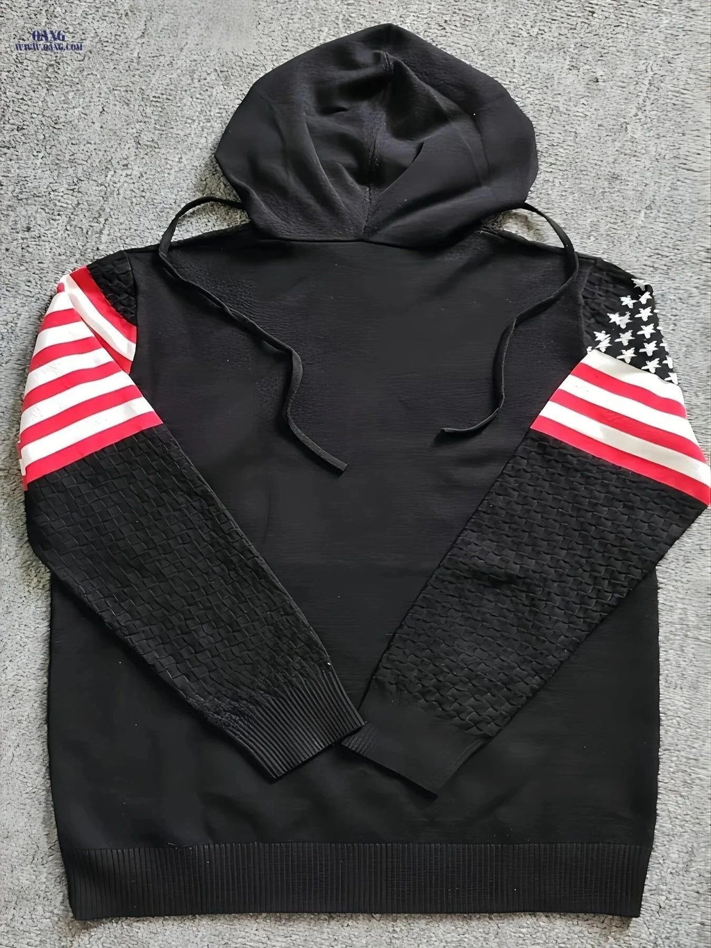 Men's Gradient Hooded Sweater - Casual Winter Wear, 100% Acrylic   OAXG Multicolor / FR S