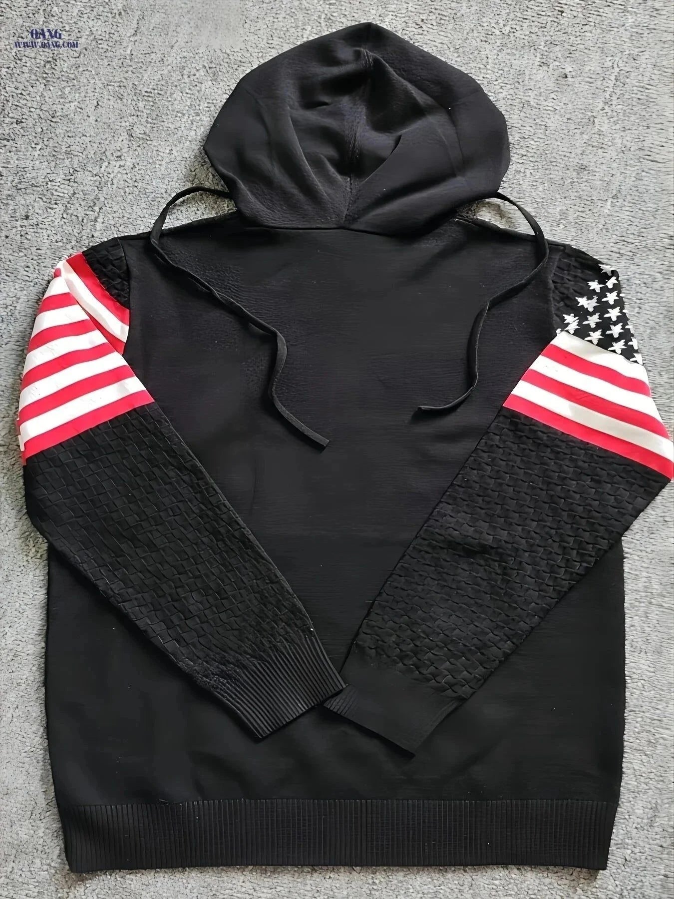 Men's Gradient Hooded Sweater - Casual Winter Wear, 100% Acrylic   OAXG Multicolor / FR S