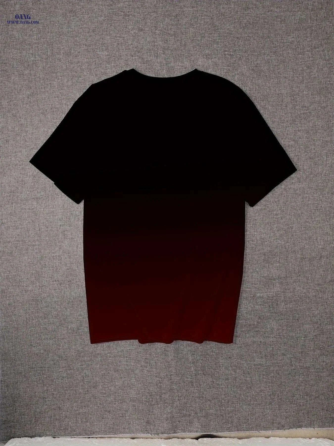 Men's Gradient Paris Graphic T-shirt - Vintage 3D Printed Tee   OAXG 