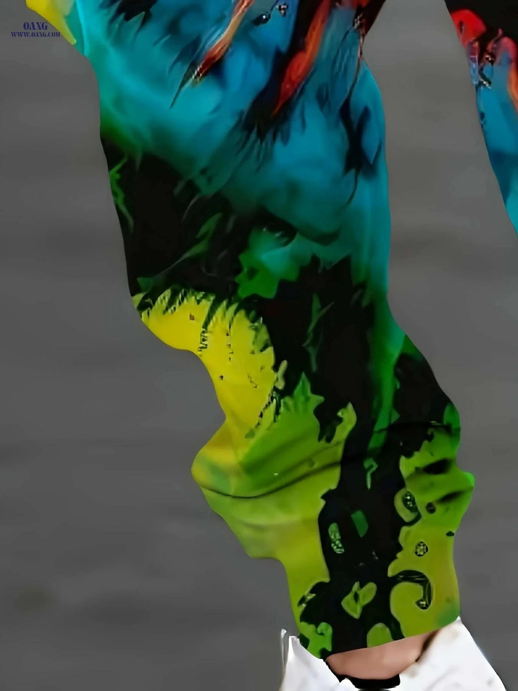 Men's Gradient Spiral Tie-Dye Casual Sports Pants - Loose Fit, 3D Printed   OAXG Mixed Color / S