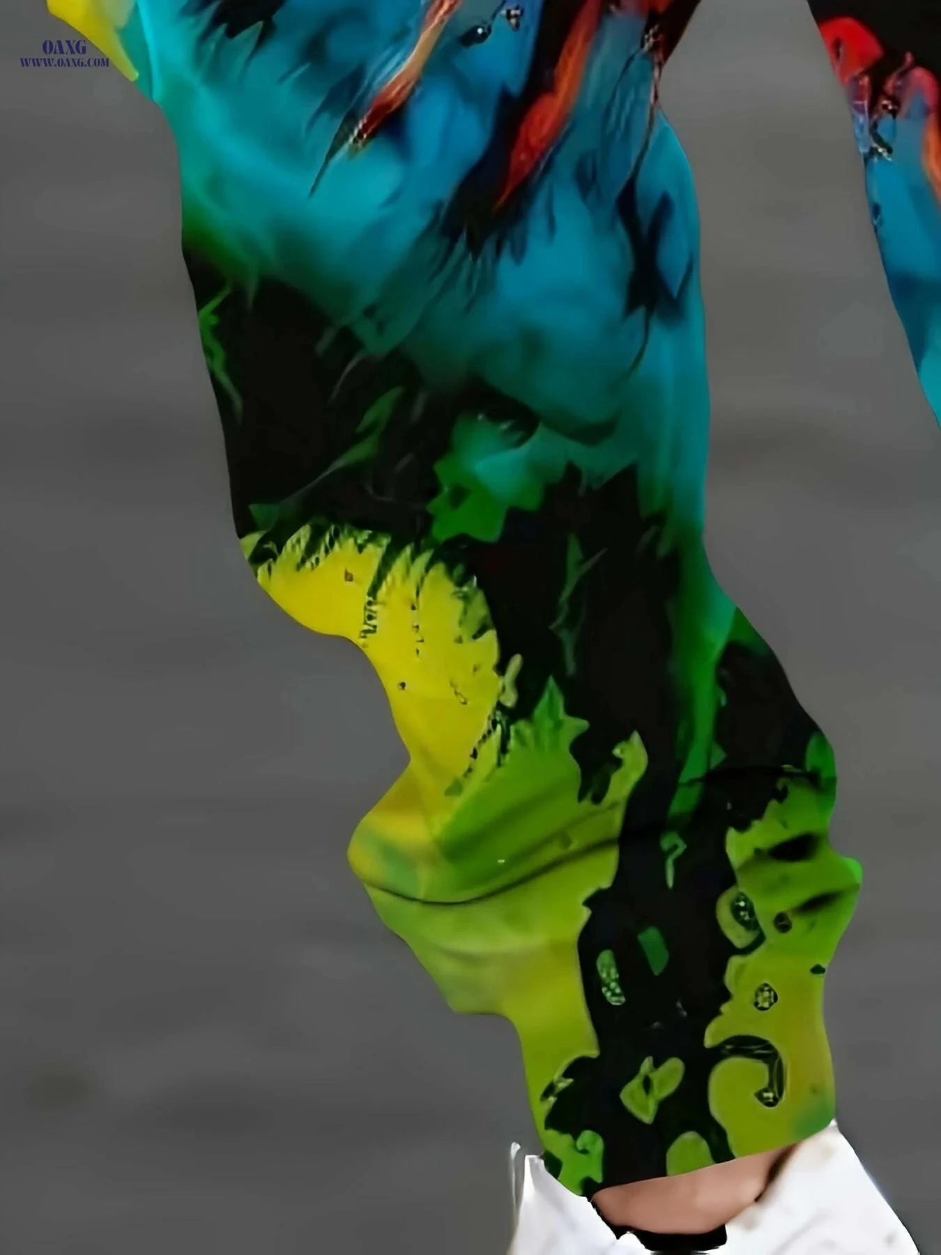 Men's Gradient Spiral Tie-Dye Casual Sports Pants - Loose Fit, 3D Printed   OAXG Mixed Color / S