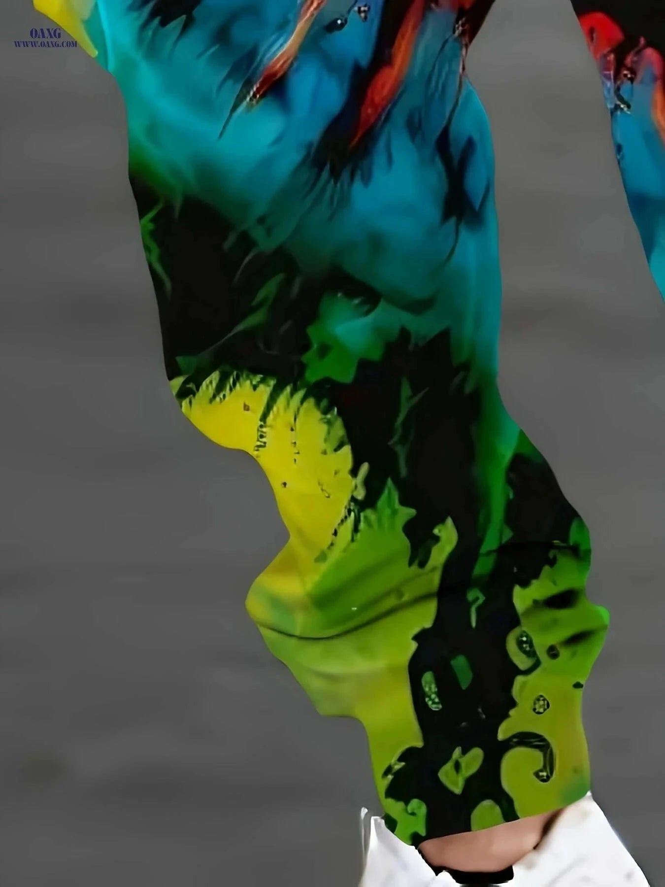 Men's Gradient Spiral Tie-Dye Casual Sports Pants - Loose Fit, 3D Printed   OAXG Mixed Color / S