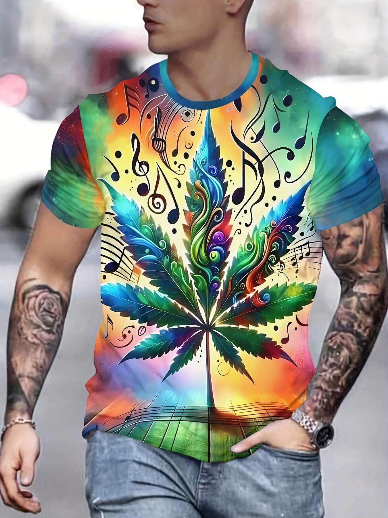 men-s-graphic-t-shirt-leaf-music-notes-print-lightweight-casual-wear-oaxg-hmp