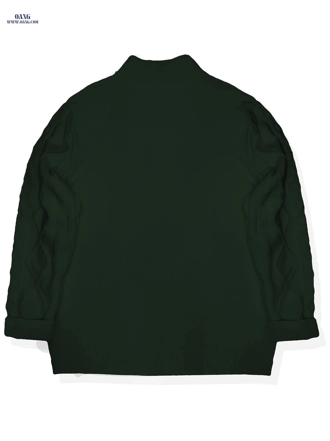 Men's Half-High Collar Cable Knit Sweater - Casual Fall Style   OAXG White / FR S