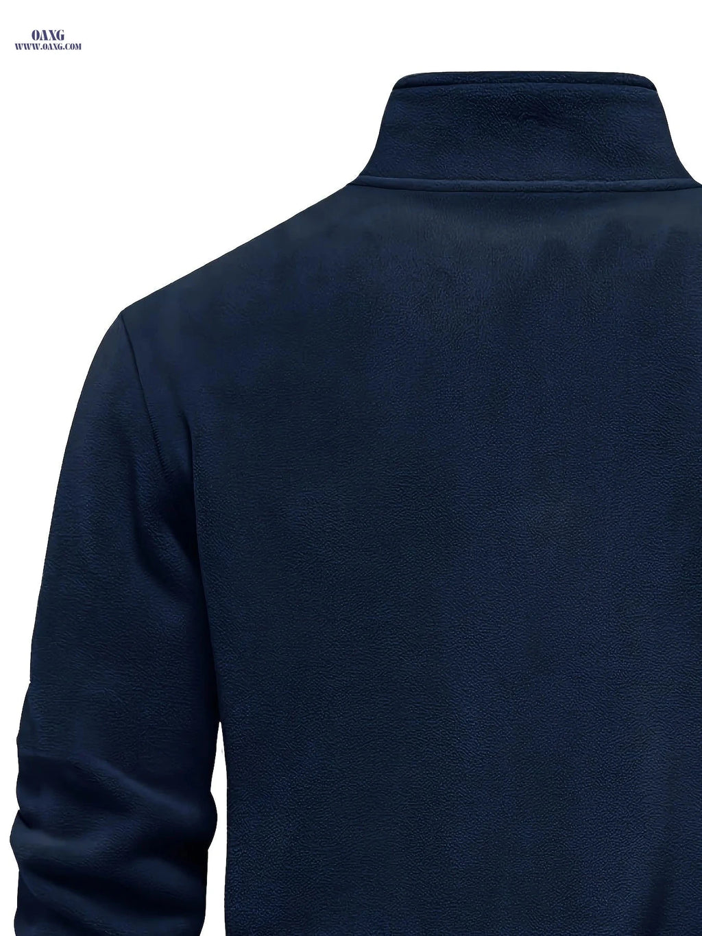 Men's Half-Zip Henley Shirt - Warm, Embroidered Stand Collar Top   OAXG 