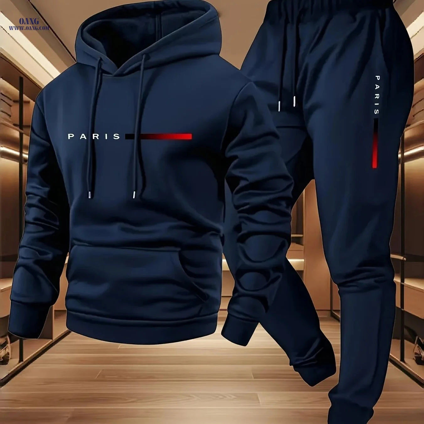 Men's Halloween Hooded Sweatshirt & Sweatpants Set - Autumn Style   OAXG 