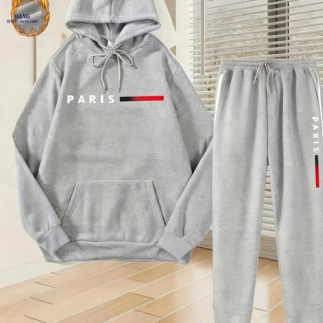 Men's Halloween Hooded Sweatshirt & Sweatpants Set - Autumn Style   OAXG 
