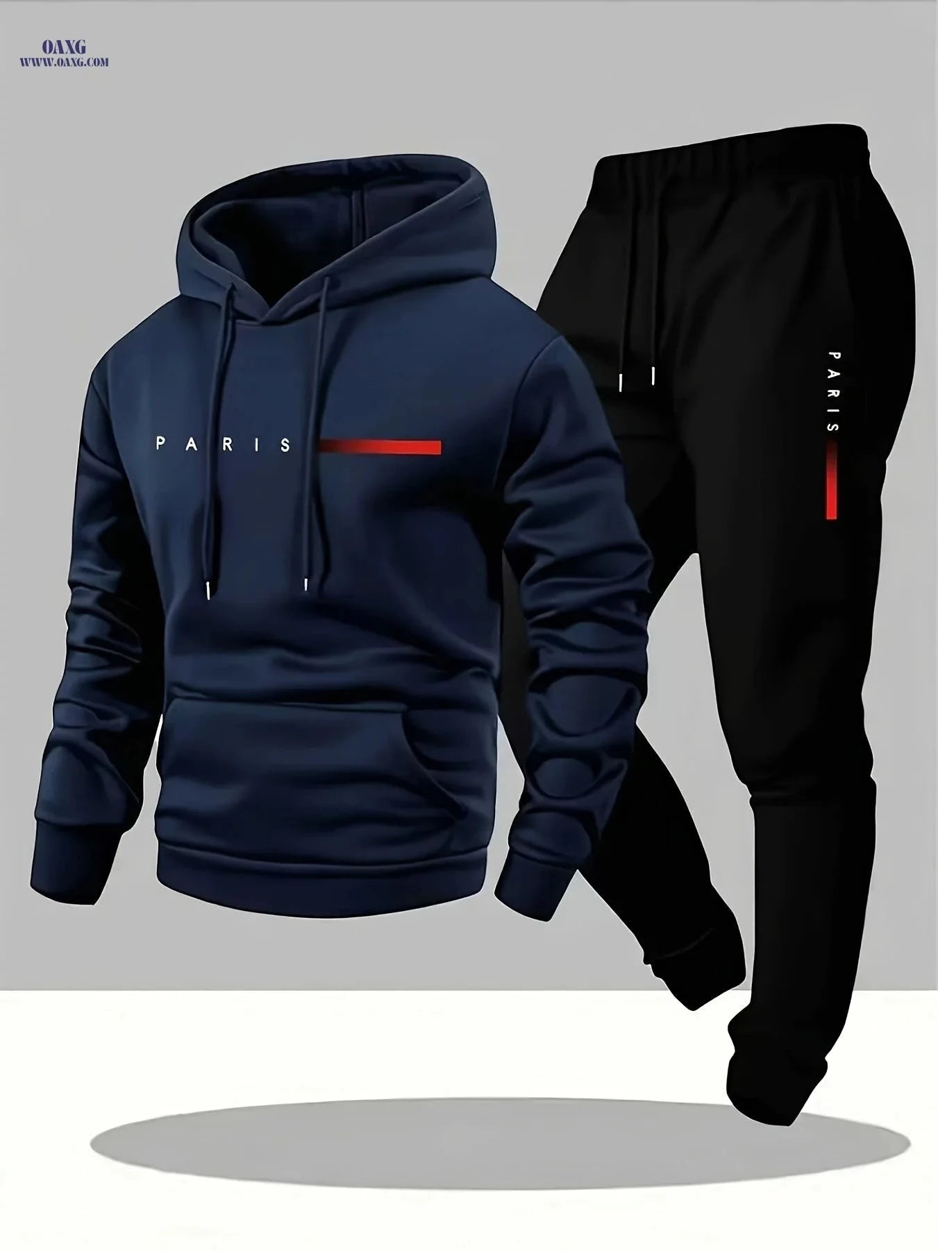 Men's Halloween Hooded Sweatshirt & Sweatpants Set - Autumn Style   OAXG 