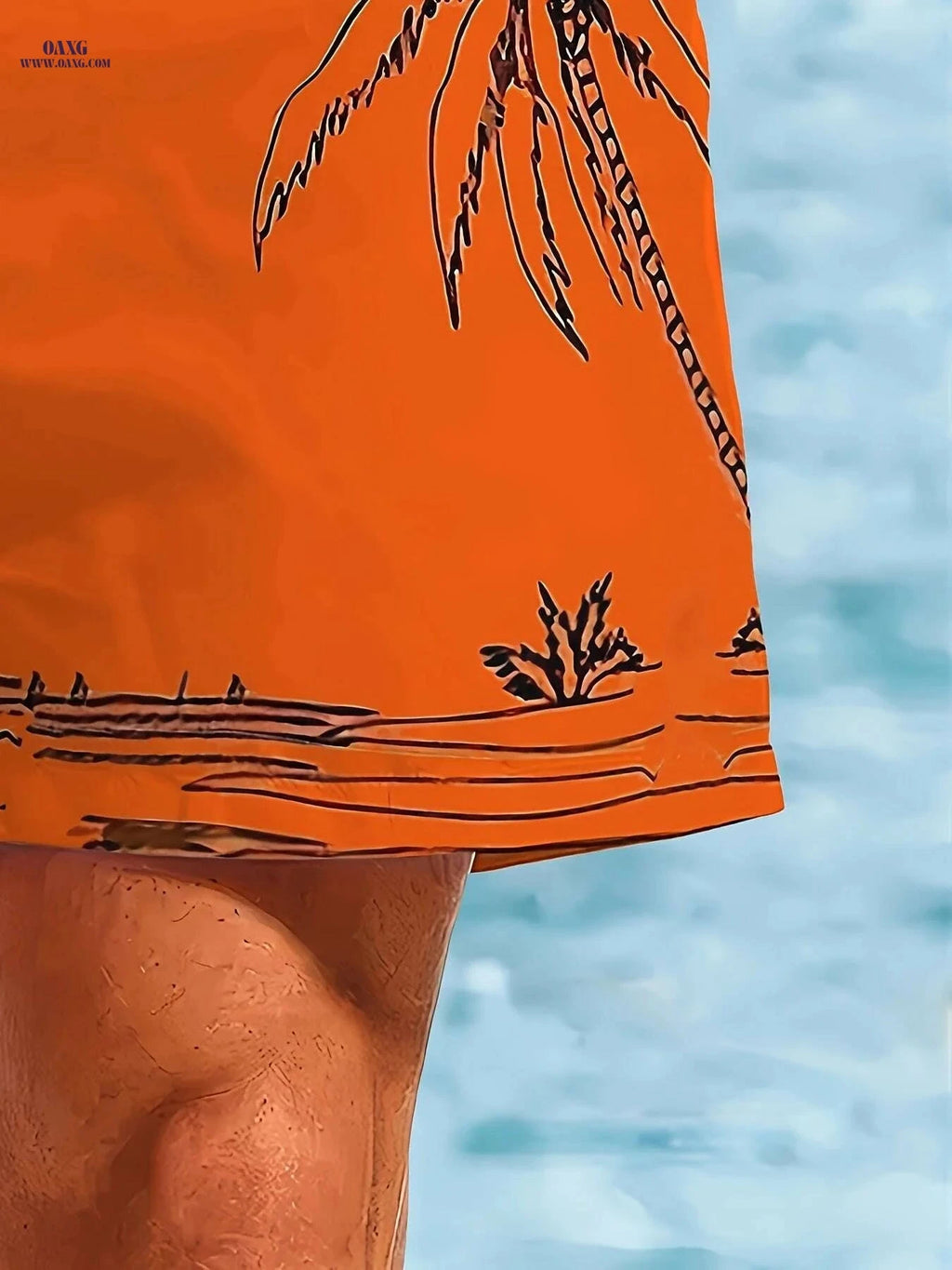Men's Hawaiian 3D Printed Beach Shorts - Quick-Dry Tropical Design   OAXG 
