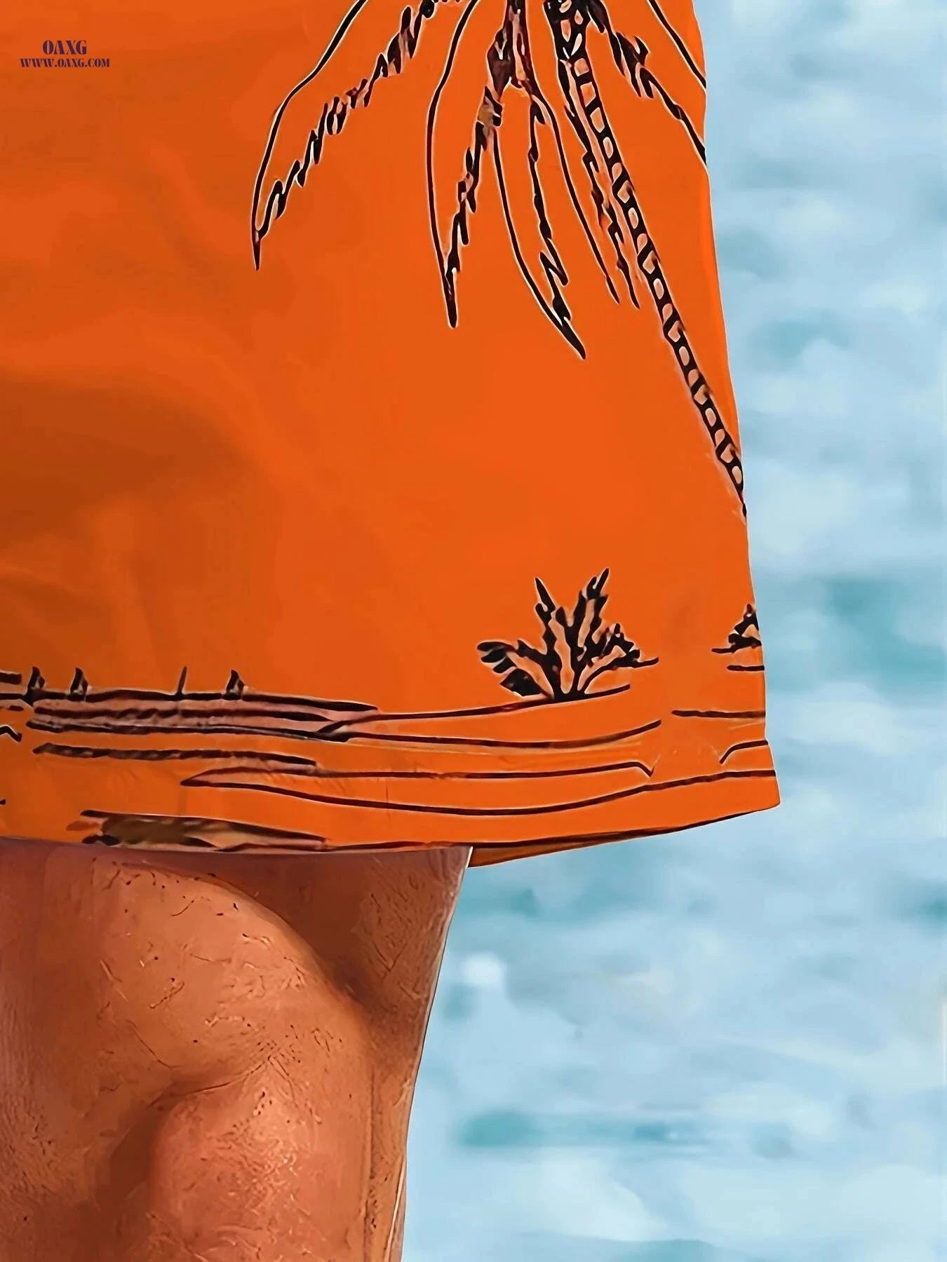 Men's Hawaiian 3D Printed Beach Shorts - Quick-Dry Tropical Design   OAXG 