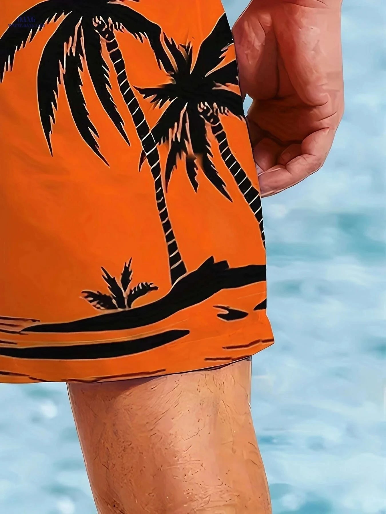Men's Hawaiian 3D Printed Beach Shorts - Quick-Dry Tropical Design   OAXG Mixed Color / S