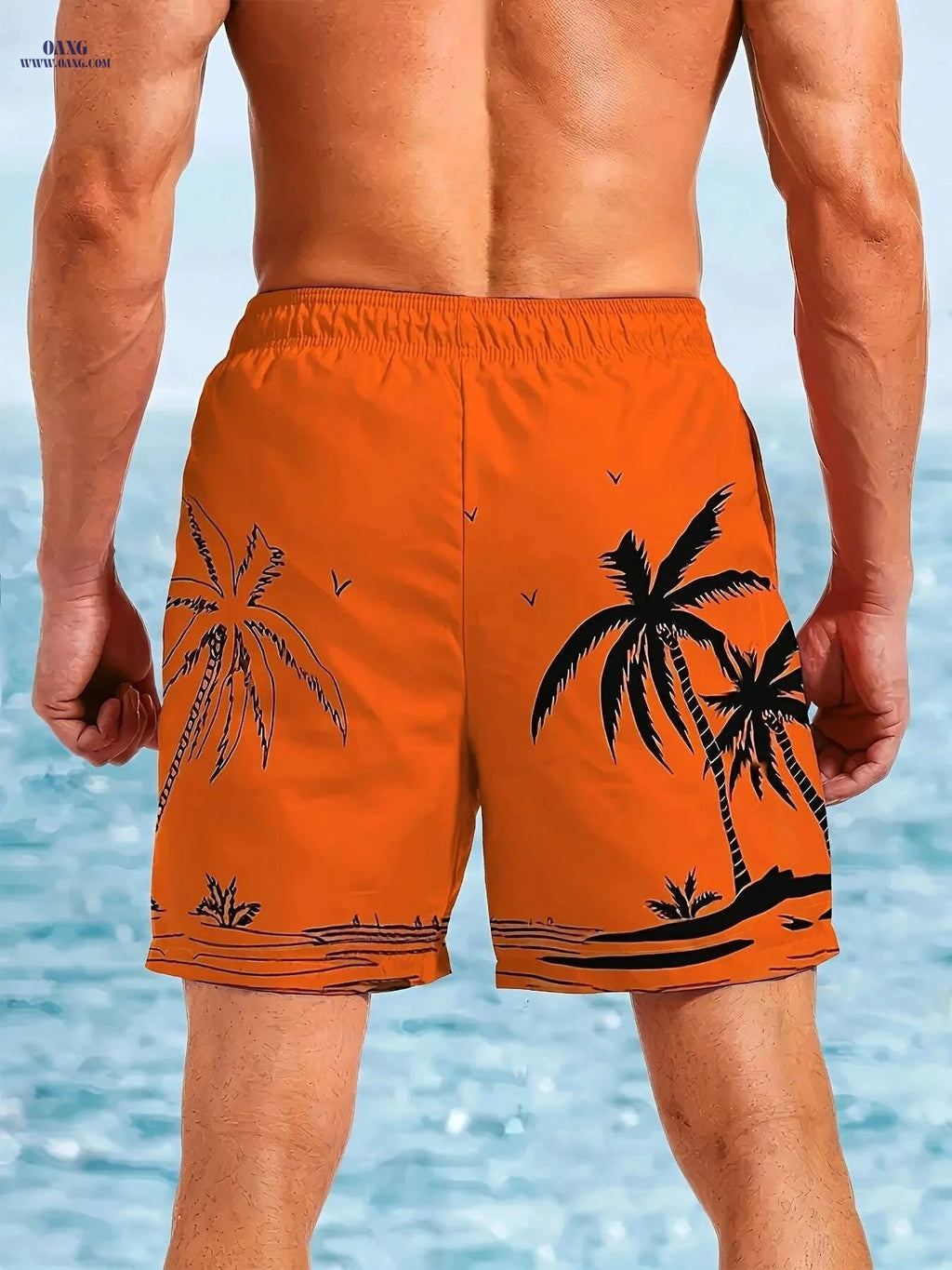 Men's Hawaiian 3D Printed Beach Shorts - Quick-Dry Tropical Design   OAXG Mixed Color / S