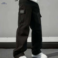 Men's Heavy-Duty Cargo Pants - All-Season Utility Loose-Fit Trousers   OAXG 