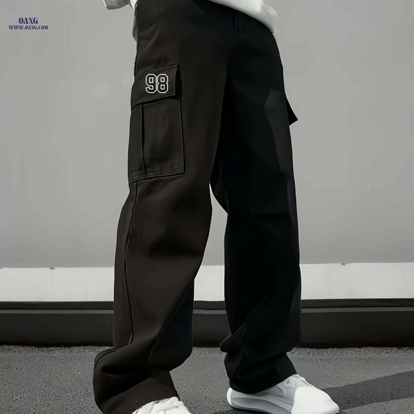 Men's Heavy-Duty Cargo Pants - All-Season Utility Loose-Fit Trousers   OAXG 