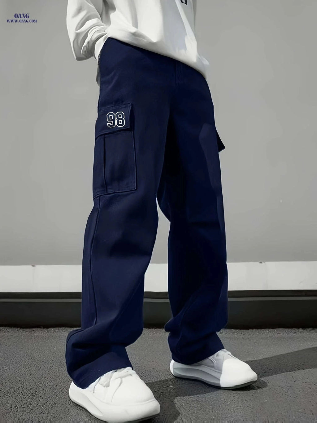 Men's Heavy-Duty Cargo Pants - All-Season Utility Workwear Trousers   OAXG Black / FR XS