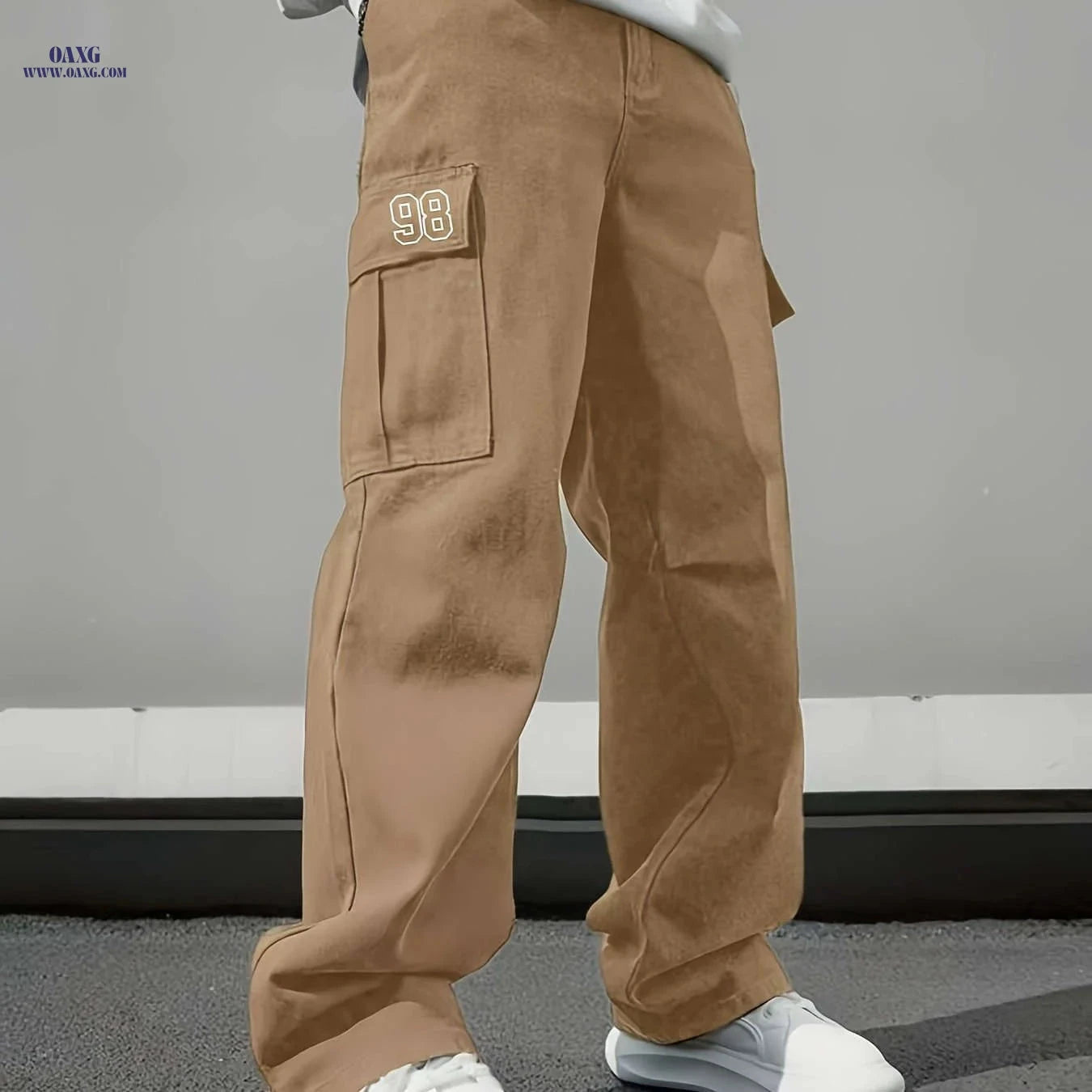 Men's Heavy-Duty Cargo Pants - All-Season Utility Workwear Trousers   OAXG Black / FR XS